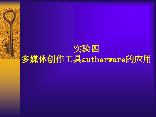 实验四 多媒体创作工具autherware的应用