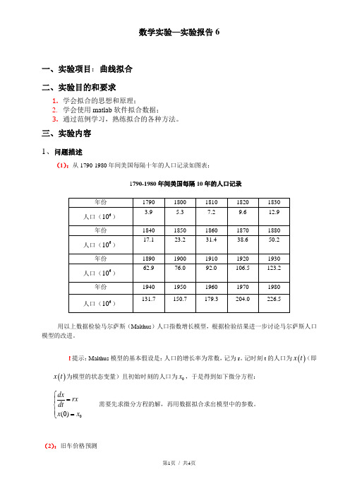 matlab  拟合