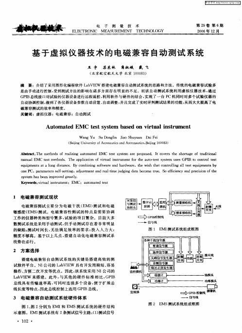 基于虚拟仪器技术的电磁兼容自动测试系统