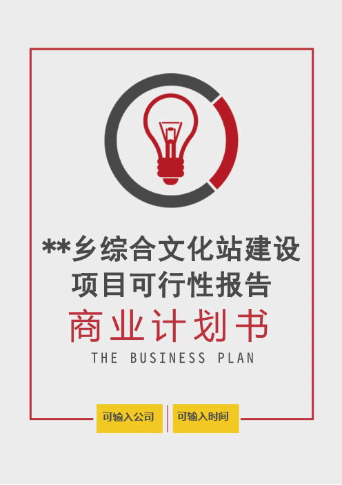 XX乡综合文化站建设项目可行性研究报告