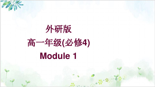 外研 高中英语必修4Module1Reading and vocabularyPPT上课用(29页)