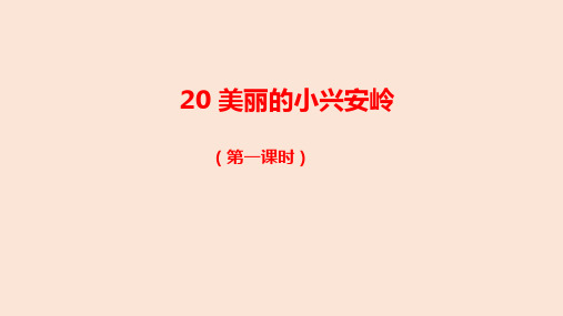 20 美丽的小兴安岭 第一课时(课件)(共20张PPT)