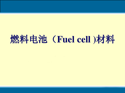 燃料电池(Fuel cell )材料