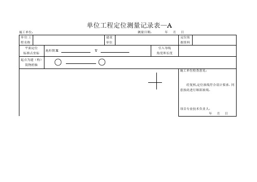 单位测量记录表—A