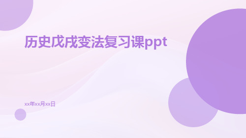 历史戊戌变法复习课ppt