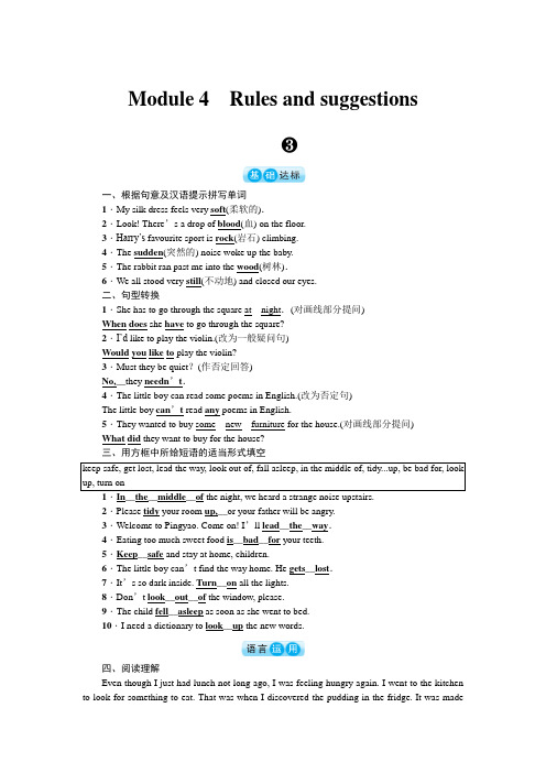 九年级英语下册外研版同步练习：Module 4  Unit 2 同步训练