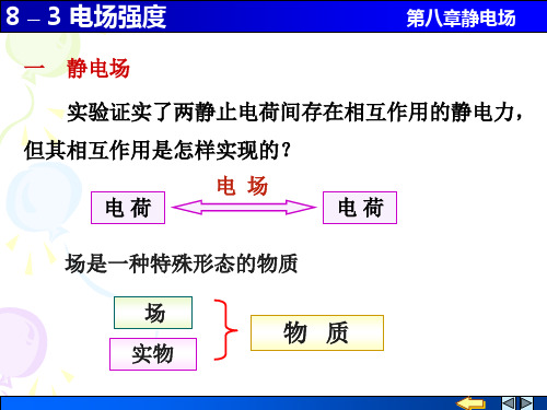 大学物理 8-3 电场强度