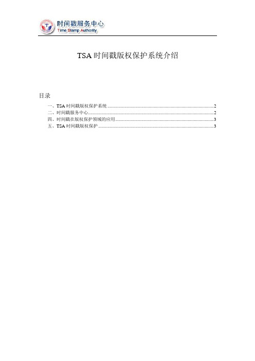 TSA时间戳版权保护系统介绍