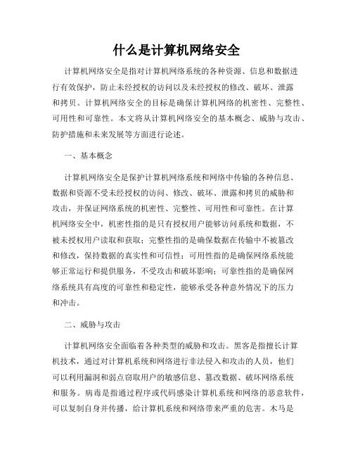 什么是计算机网络安全