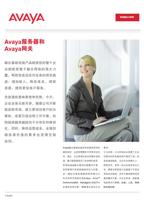 Avaya交换机和网关