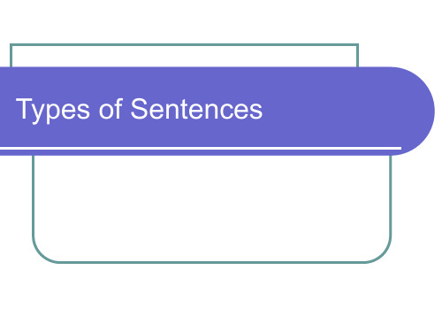 types of sentences