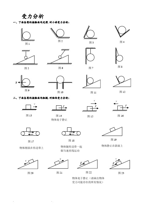 初中物理最全受力分析图组