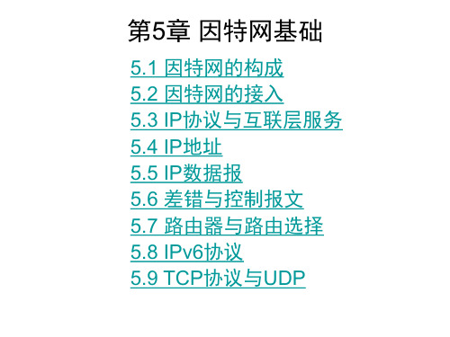 【计算机三级考试】计算机网络技术第5章 因特网基础.ppt