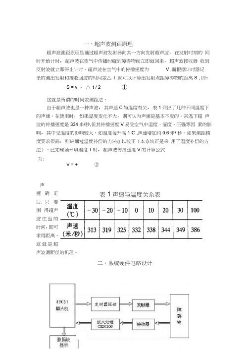 超声波传感器测量距离