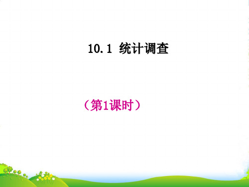 人教版七年级数学下册第十章《101统计调查》公开课 课件(21张)