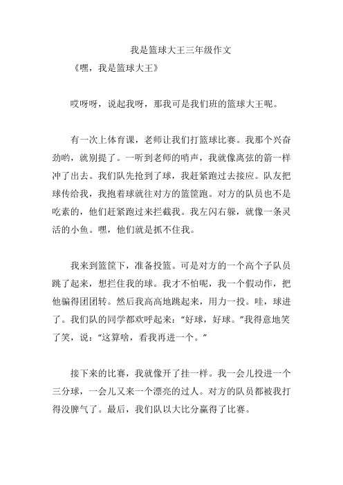 我是篮球大王三年级作文