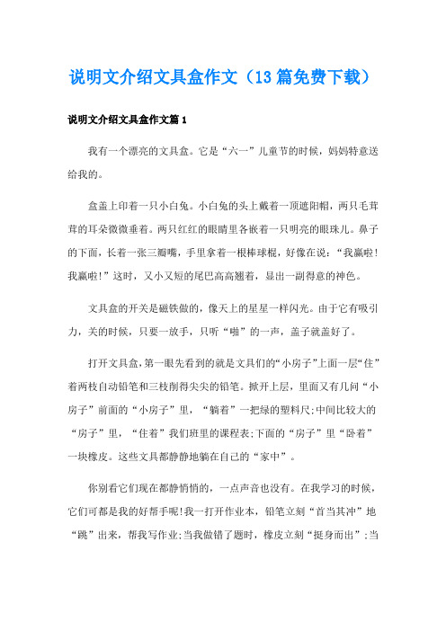 说明文介绍文具盒作文(13篇)