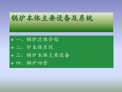 锅炉本体主要设备及系统