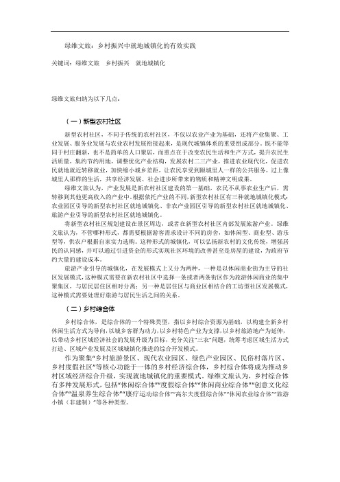 0476绿维文旅:乡村振兴中就地城镇化的有效实践1030