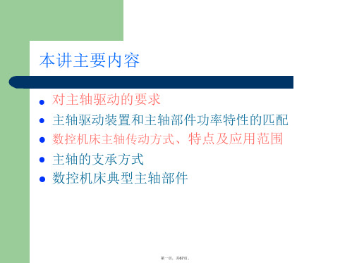 第二讲数控机床主轴部件