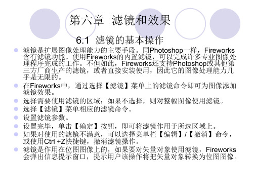 fireworks教案课件第六章滤镜和效果