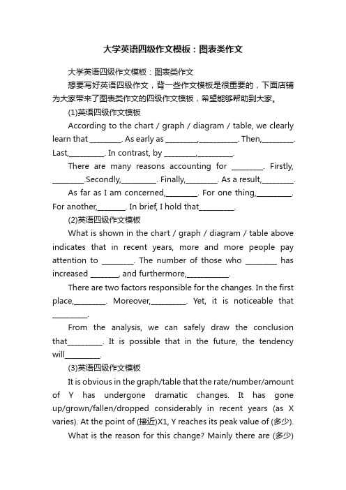 大学英语四级作文模板：图表类作文