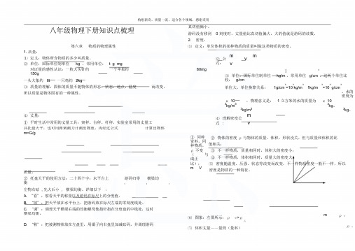 苏科版八年级物理下册知识点梳理