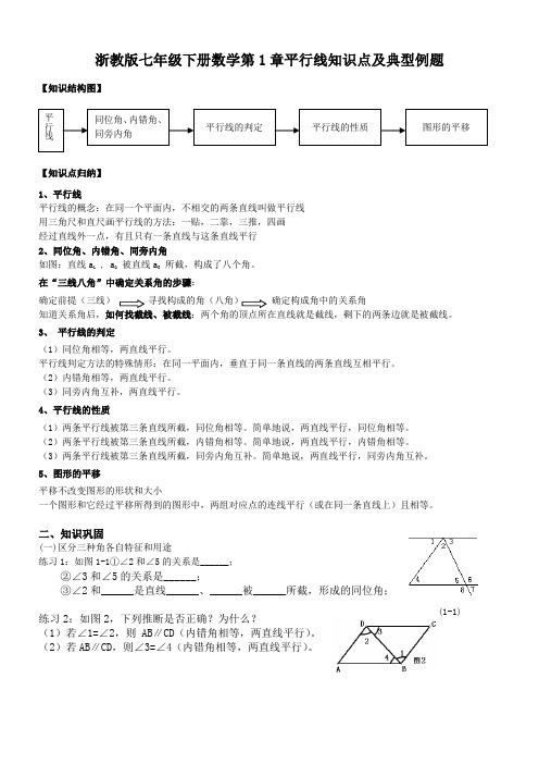 浙教七年级下数学 知识点+经典题目