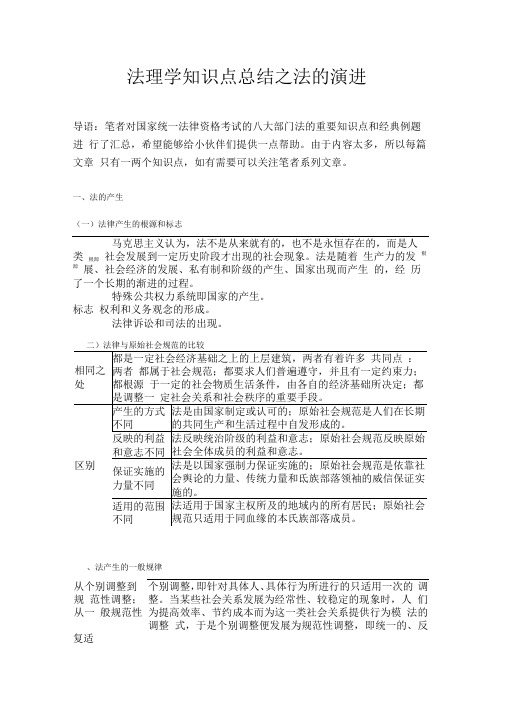 法理学知识点总结之法的演进