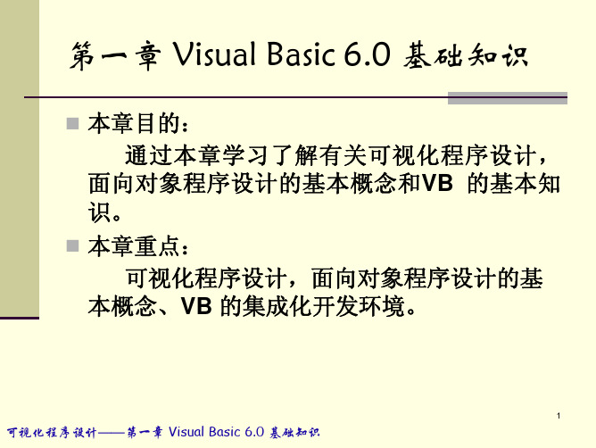 VB6.0第一章基础知识