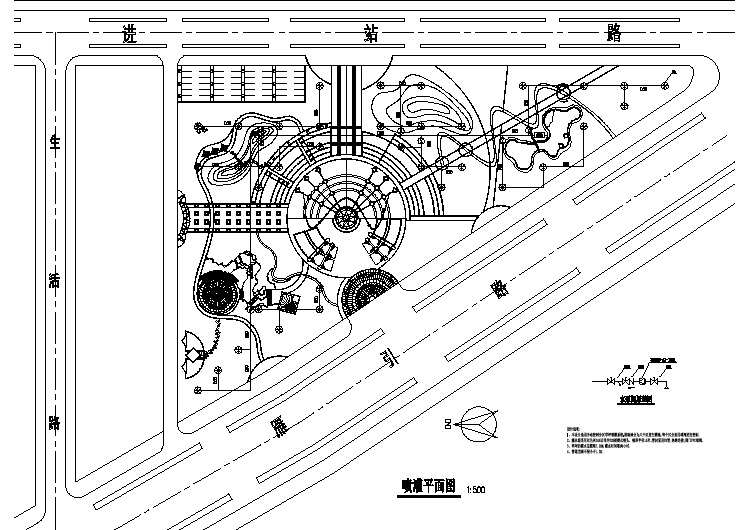 【设计图纸】灌溉系统设计施工图017(精选CAD图例)