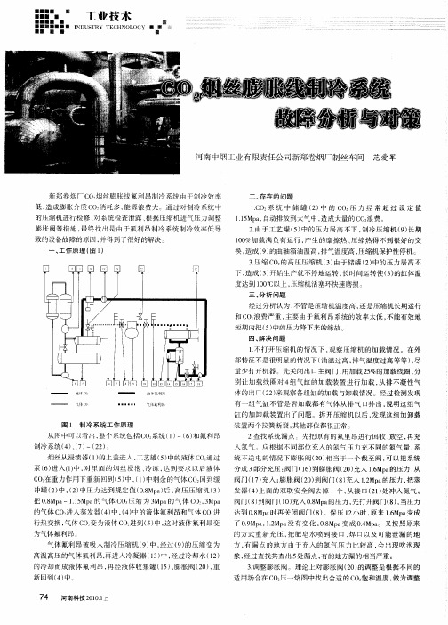 CO2烟丝膨胀线制冷系统故障分析与对策