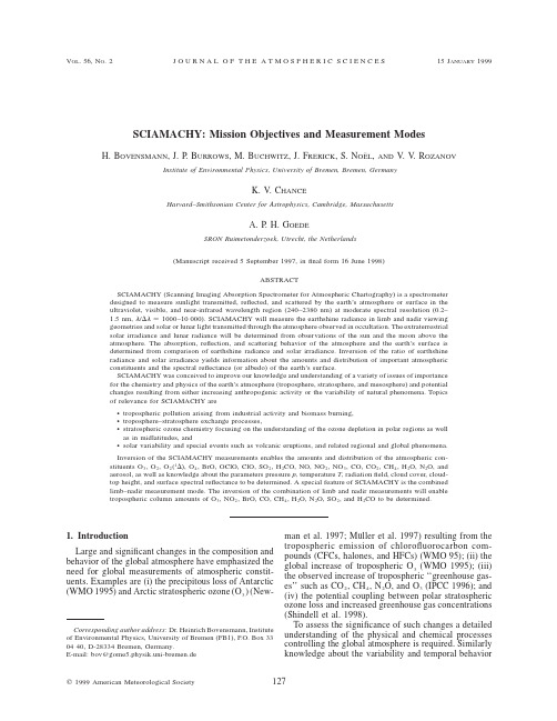 Sciamachy  mission objectives and measurement modes