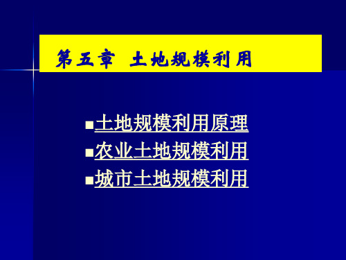 土地规模利用