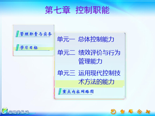 管理学基础第七章控制职能