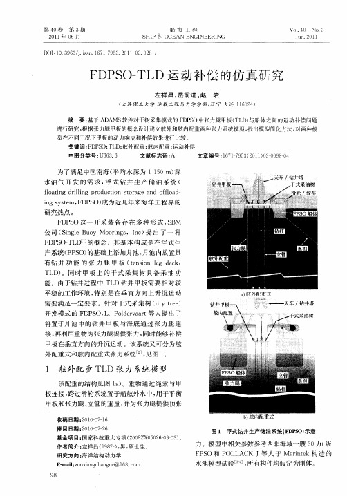 FDPSO-TLD运动补偿的仿真研究