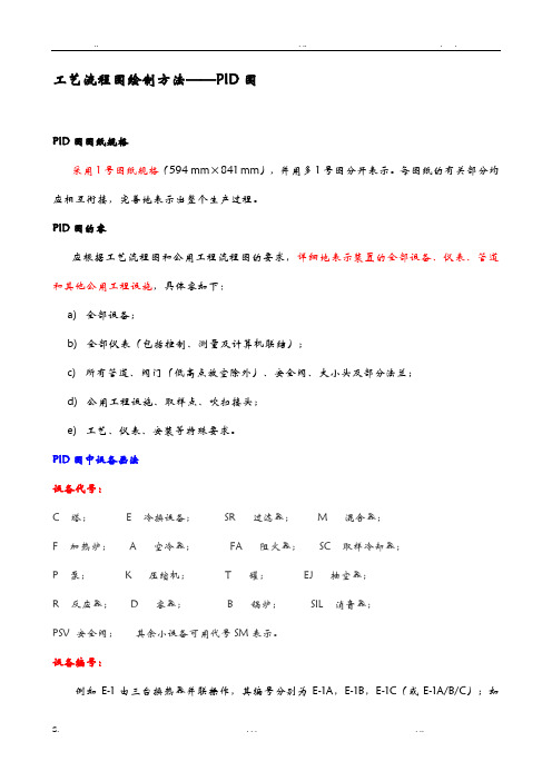 工艺流程图绘制方法PID