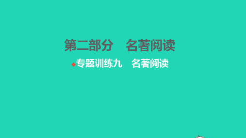 中考语文第二部分名著阅读专题训练九名著阅读练本课件