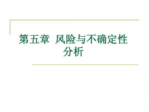 工程经济第五章 风险和不确定性分析