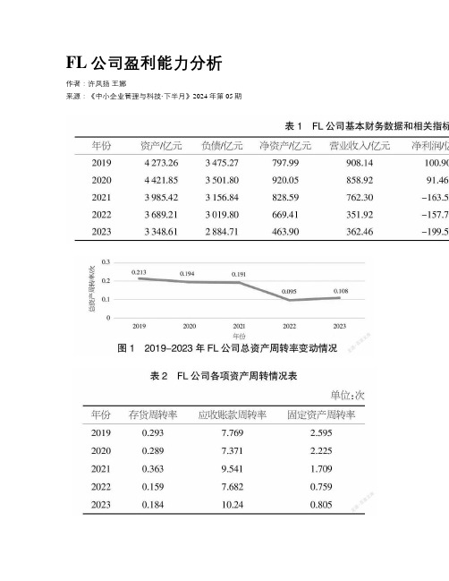 FL公司盈利能力分析