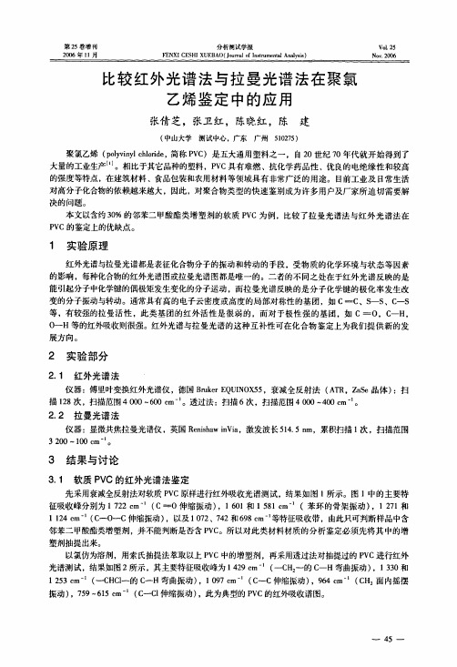 比较红外光谱法与拉曼光谱法在聚氯乙烯鉴定中的应用