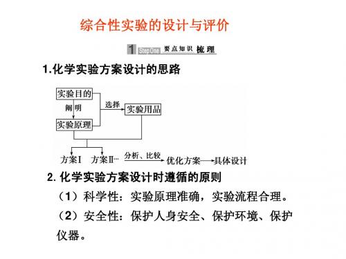 高考复习综合性实验的设计与评价