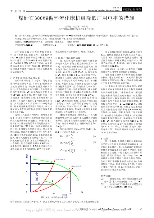 煤矸石300MW循环流化床机组降低厂用电率的措施