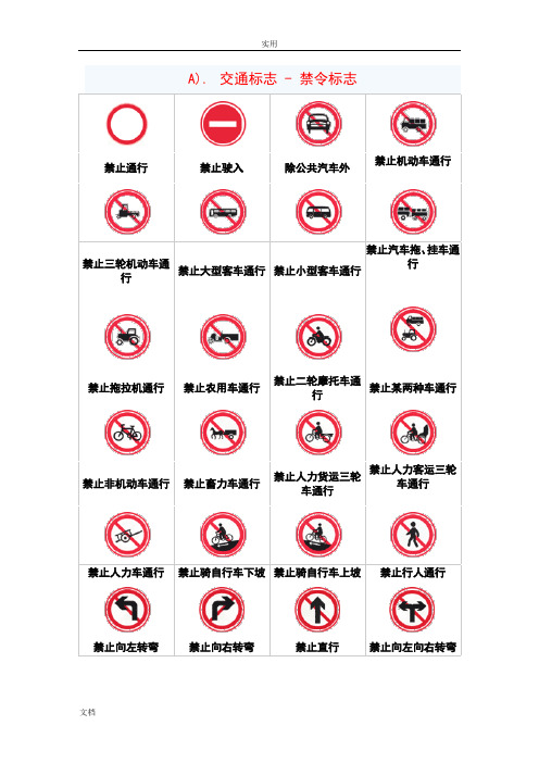 交通标志、交警手势图片现用图解大全