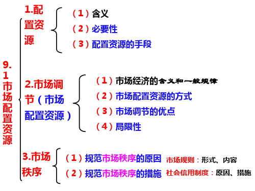 2021届高三政治9.2社会主义市场经济一轮复习