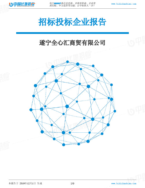 遂宁全心汇商贸有限公司-招投标数据分析报告