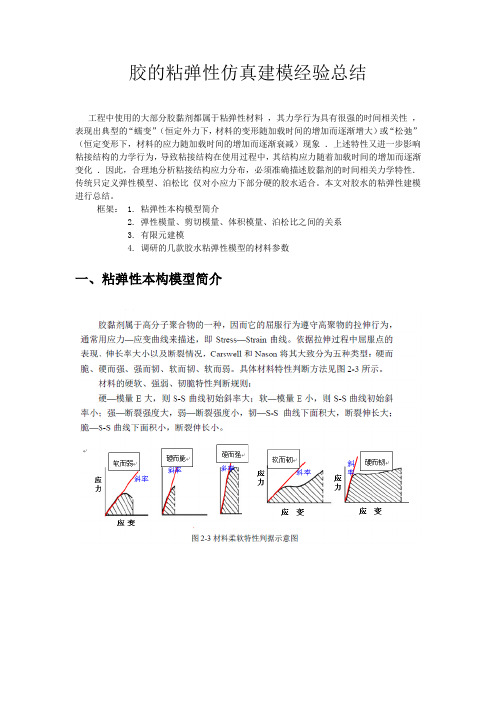 胶的粘弹性仿真建模经验总结