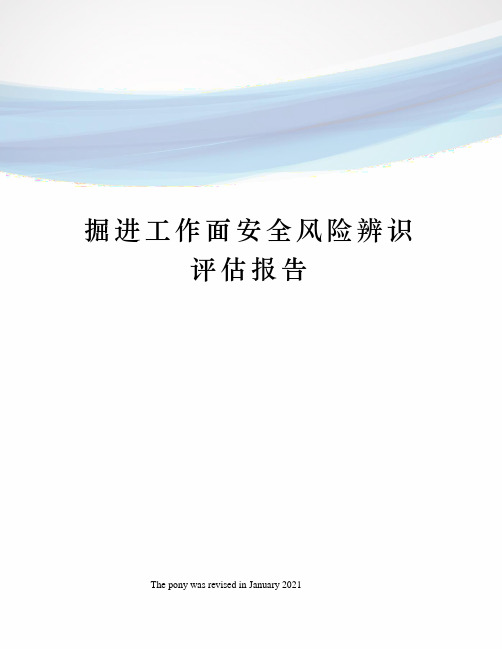 掘进工作面安全风险辨识评估报告