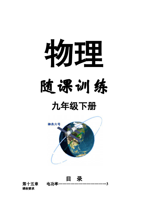 人教版九年级物理下册各章节同步训练及答案合集