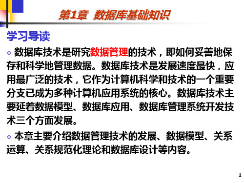 武汉大学数据库基础知识PPT课件